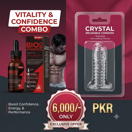 (Combo Deal) Bio Pro Choice Mens Drop + Crystal Reusable (Washable) Condom